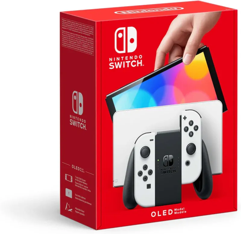 Nintendo Switch OLED - Ultimate Gaming Clarity Black & White Like New Black & White